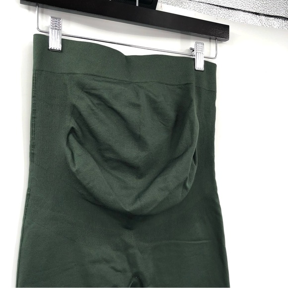 BLANQI Everyday Maternity Belly Support Leggings High Rise Seamless M Green - Picture 3 of 6